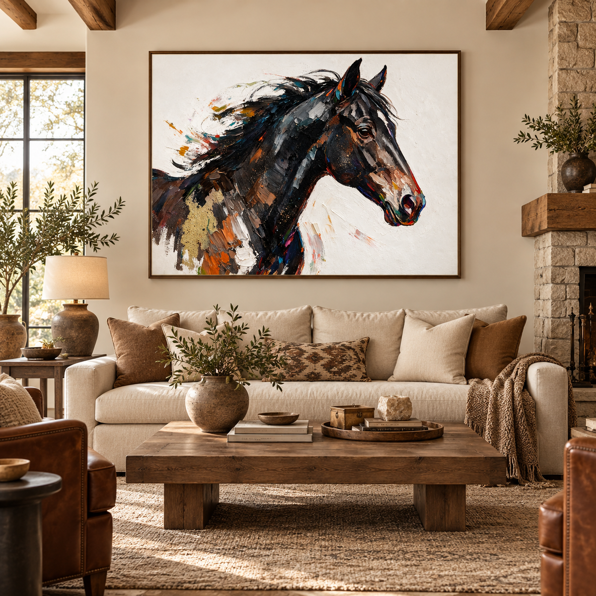 ARBYNART Americana Art | Windswept Midnight Horse