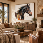 ARBYNART Americana Art | Windswept Midnight Horse