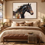 ARBYNART Americana Art | Windswept Midnight Horse