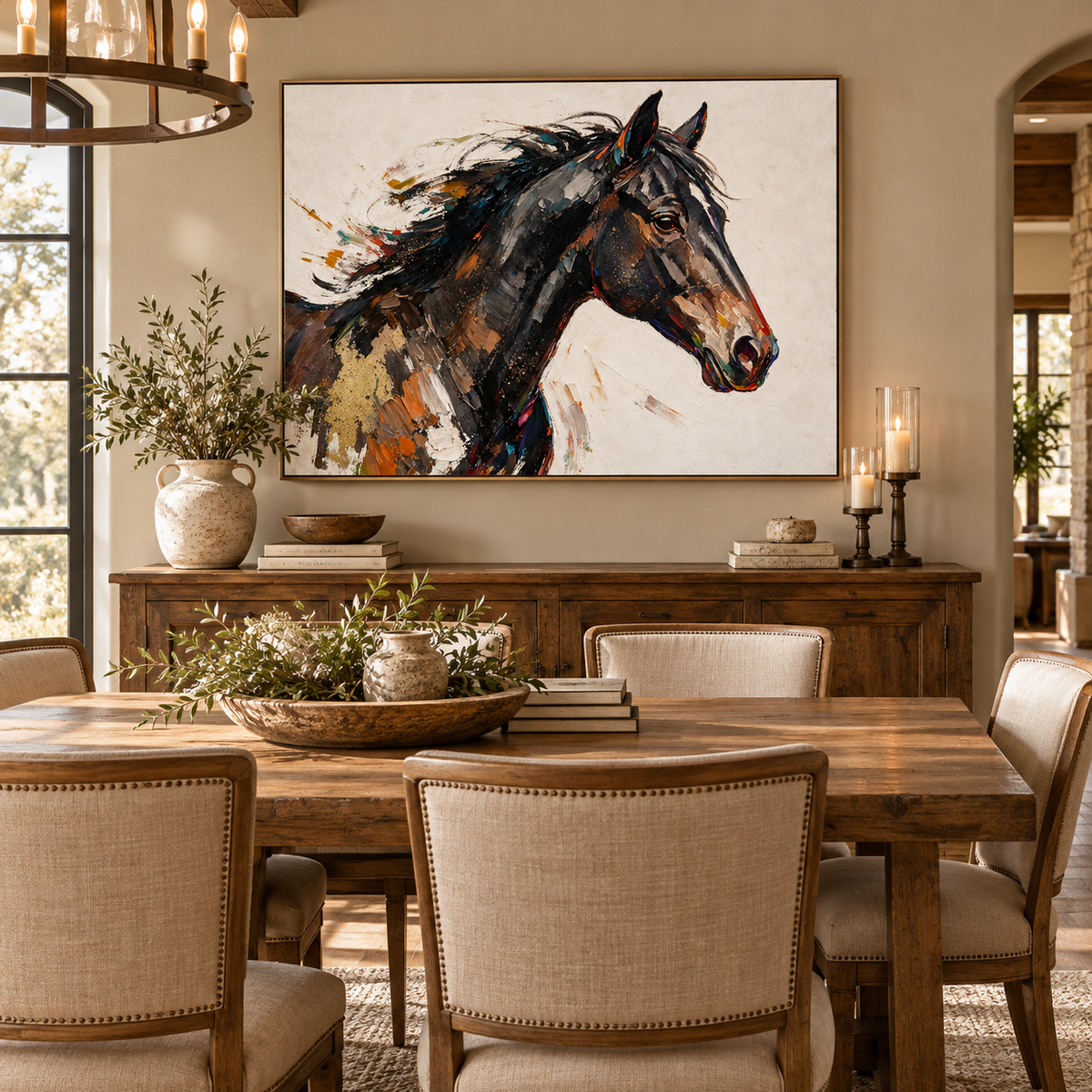 ARBYNART Americana Art | Windswept Midnight Horse