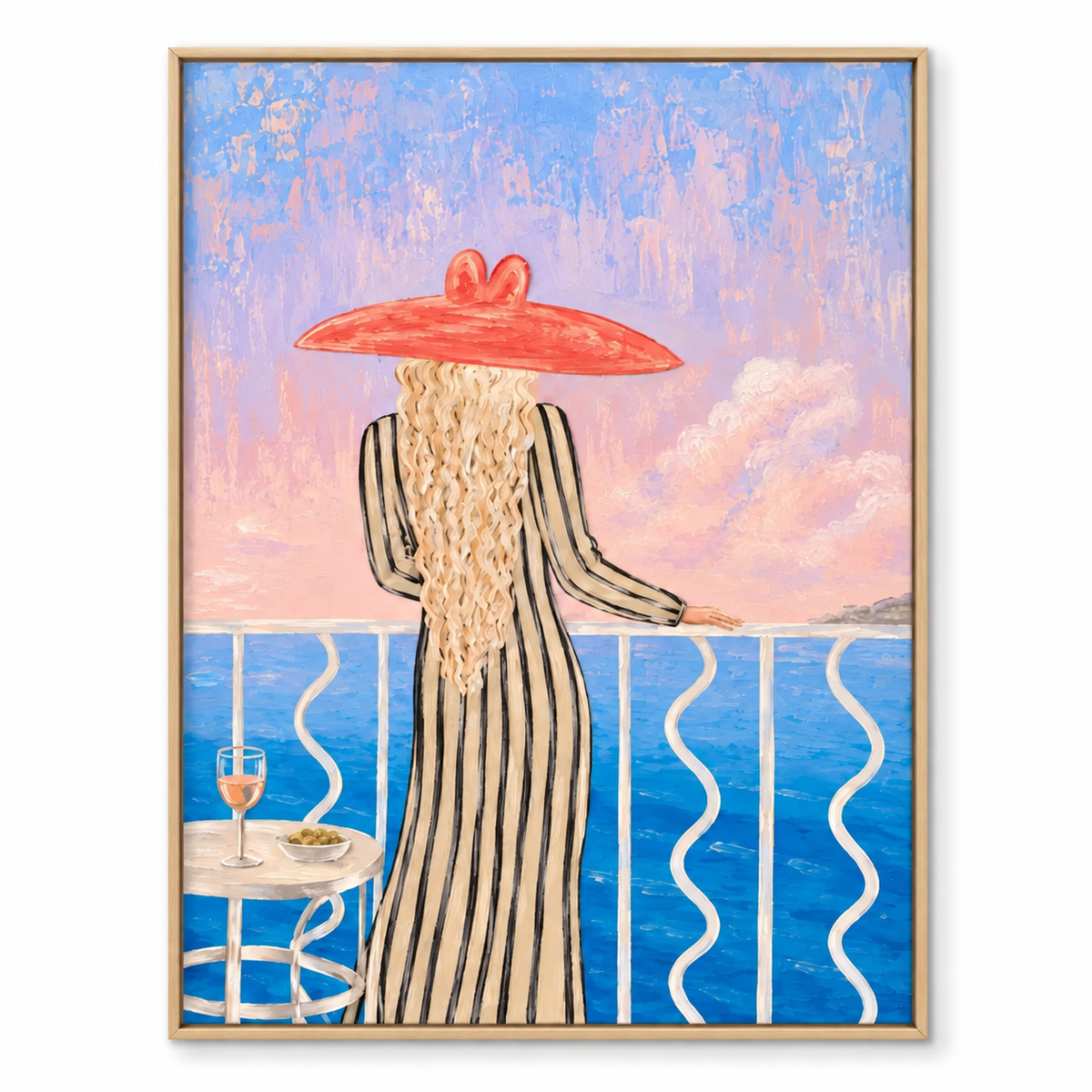 ARBYNART Vintage Americana Art | Wine Gaze from the Terrace