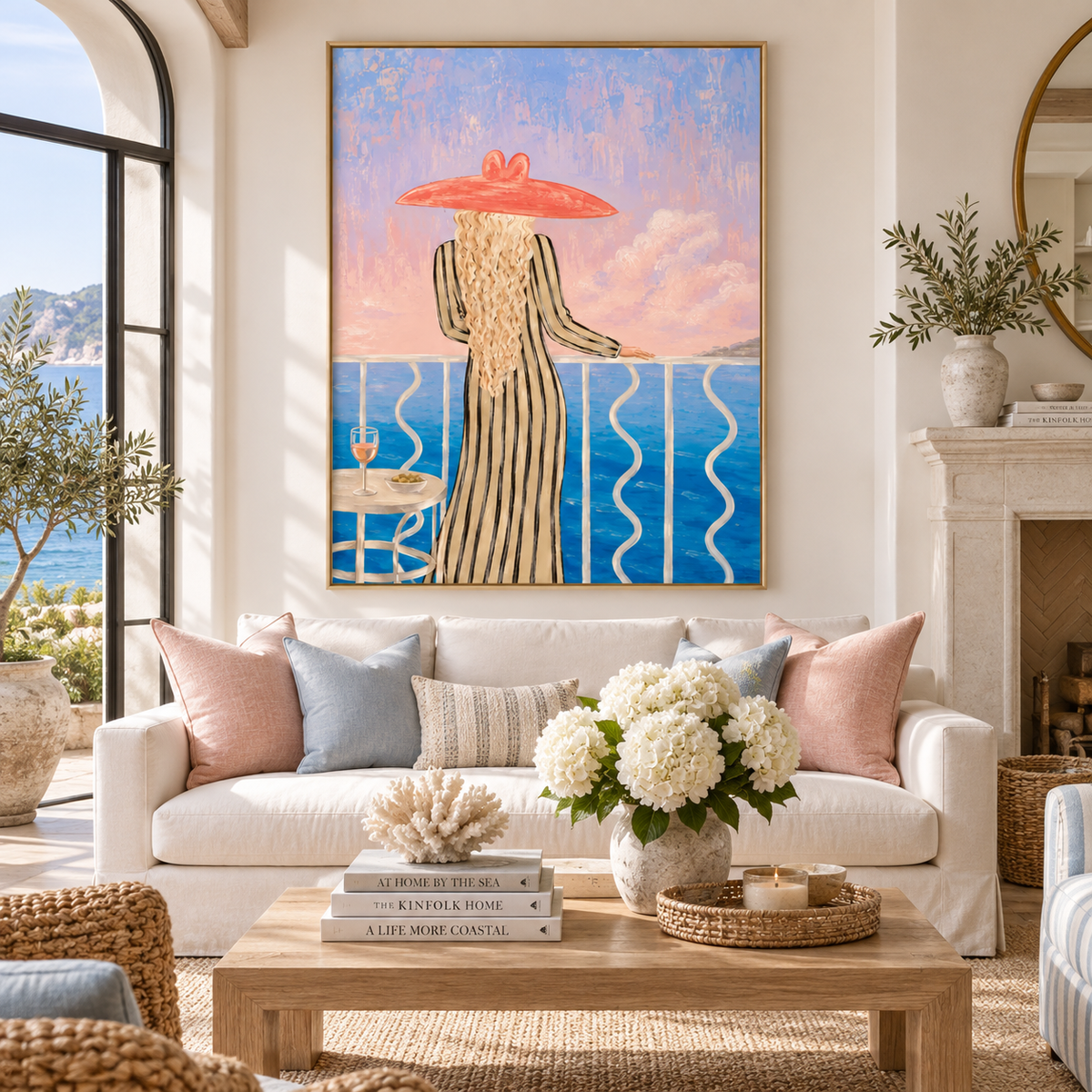 ARBYNART Vintage Americana Art | Wine Gaze from the Terrace