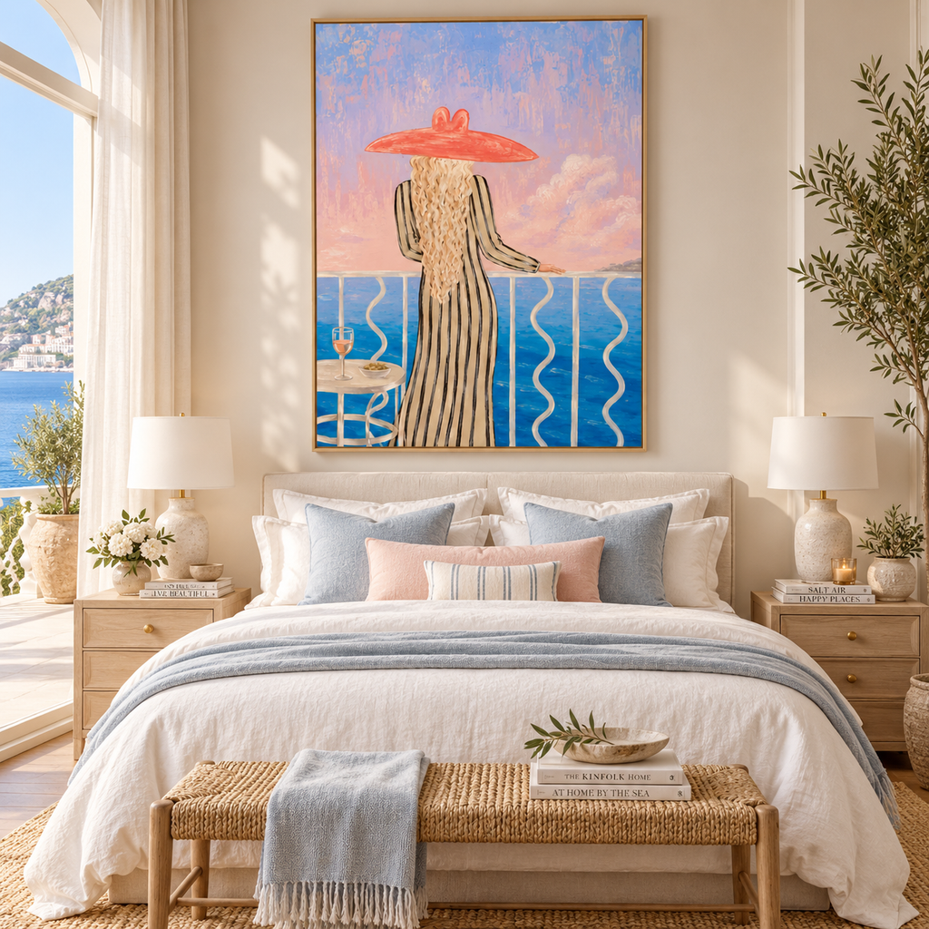 ARBYNART Vintage Americana Art | Wine Gaze from the Terrace