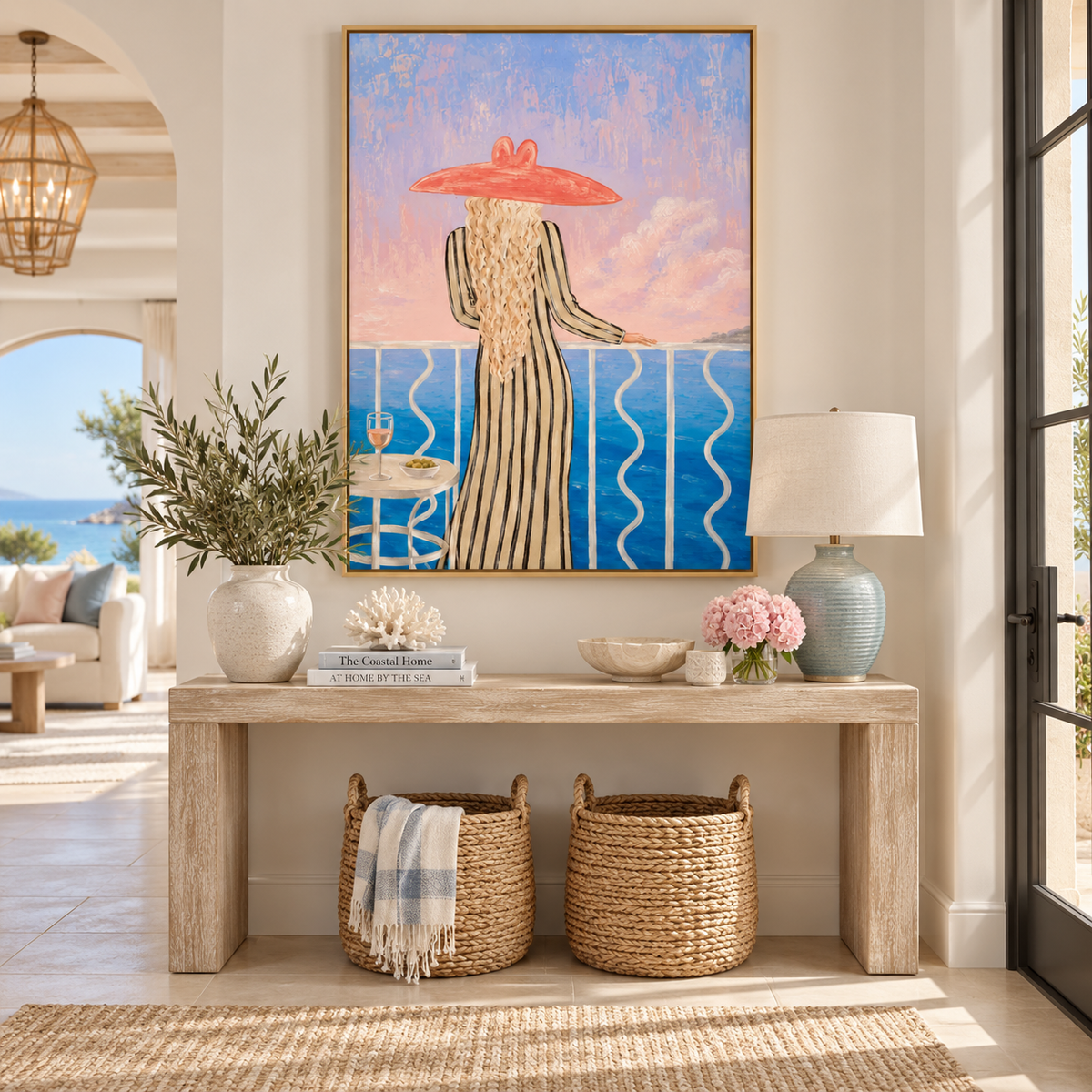 ARBYNART Vintage Americana Art | Wine Gaze from the Terrace