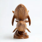 ARBYNART Whale Family Wood Sculpture