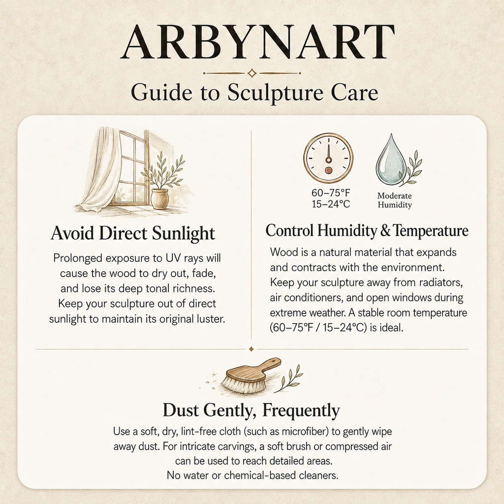 ARBYNART Majestic Eagle Wood Sculpture