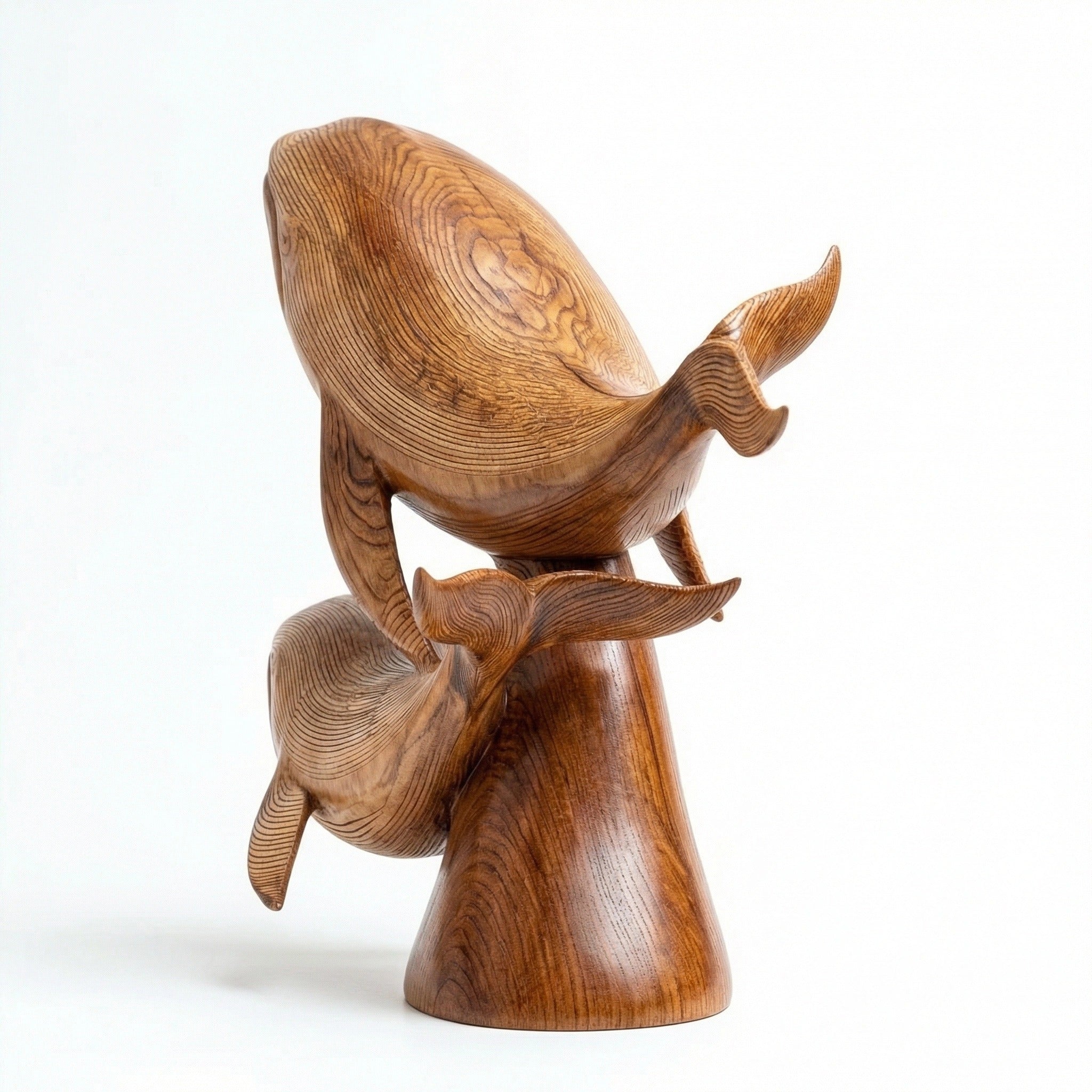 ARBYNART Whale Family Wood Sculpture