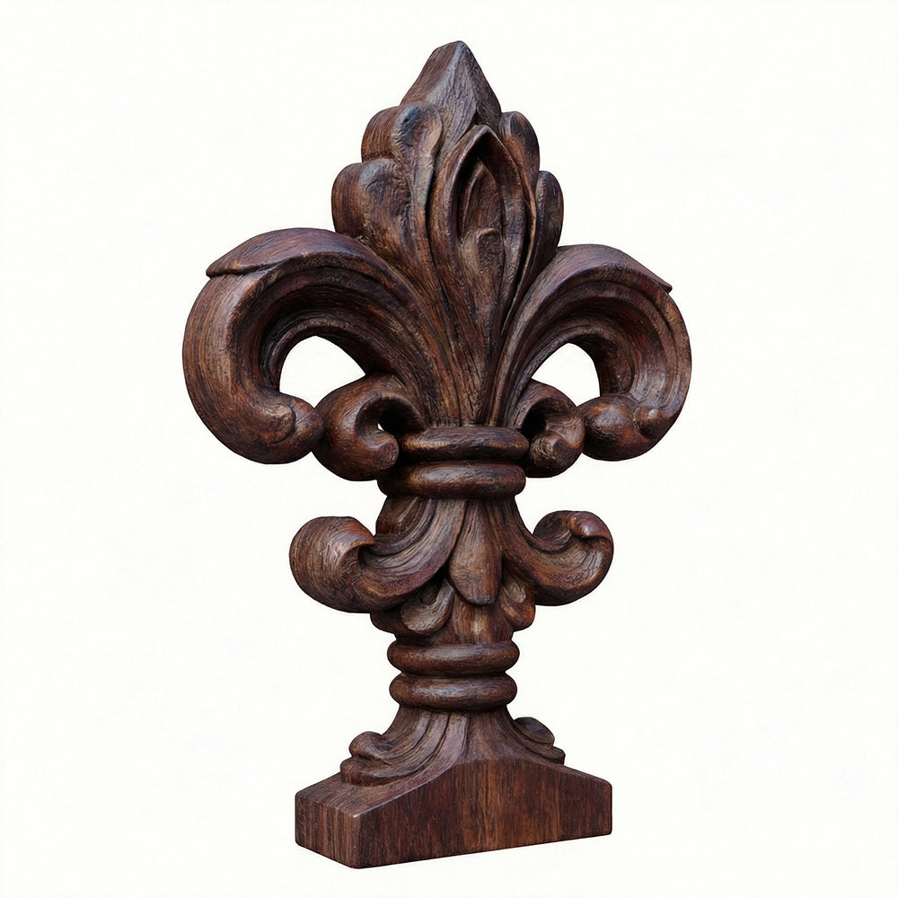 ARBYNART Fleur-de-Lis Wood Sculpture