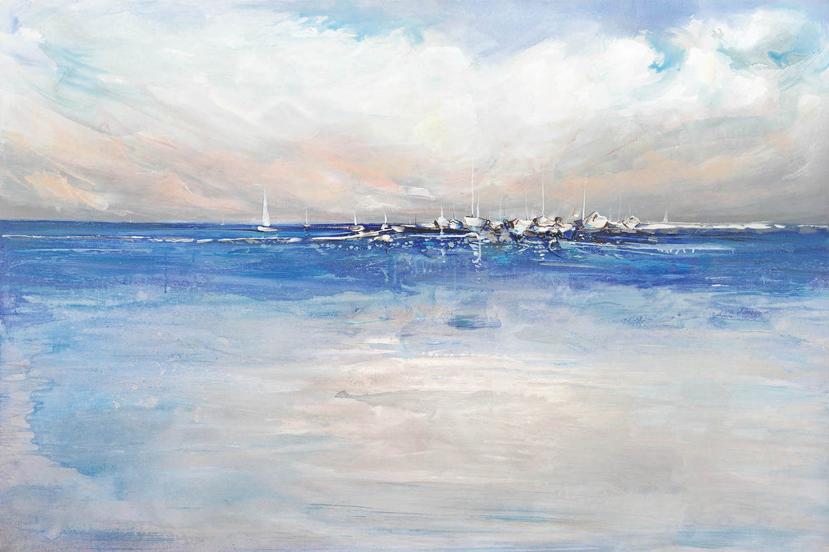 ARBYNART Impressionist Art | Harbor of White Sails