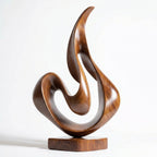 Eternal Flame — abstract wood sculpture