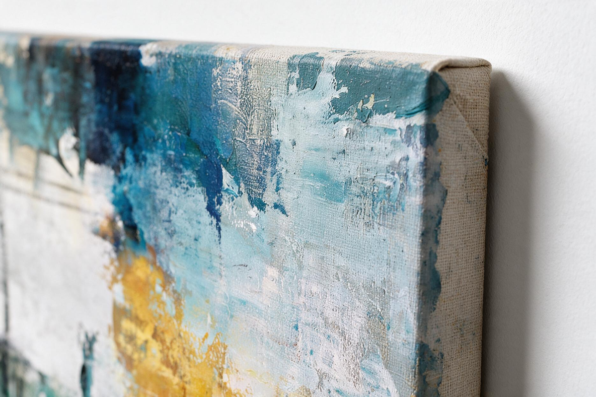 ARBYNART Abstract Art | Golden Haze of Azure