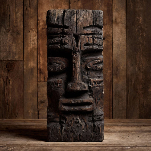 Ashen Visage — spiritual wood sculpture