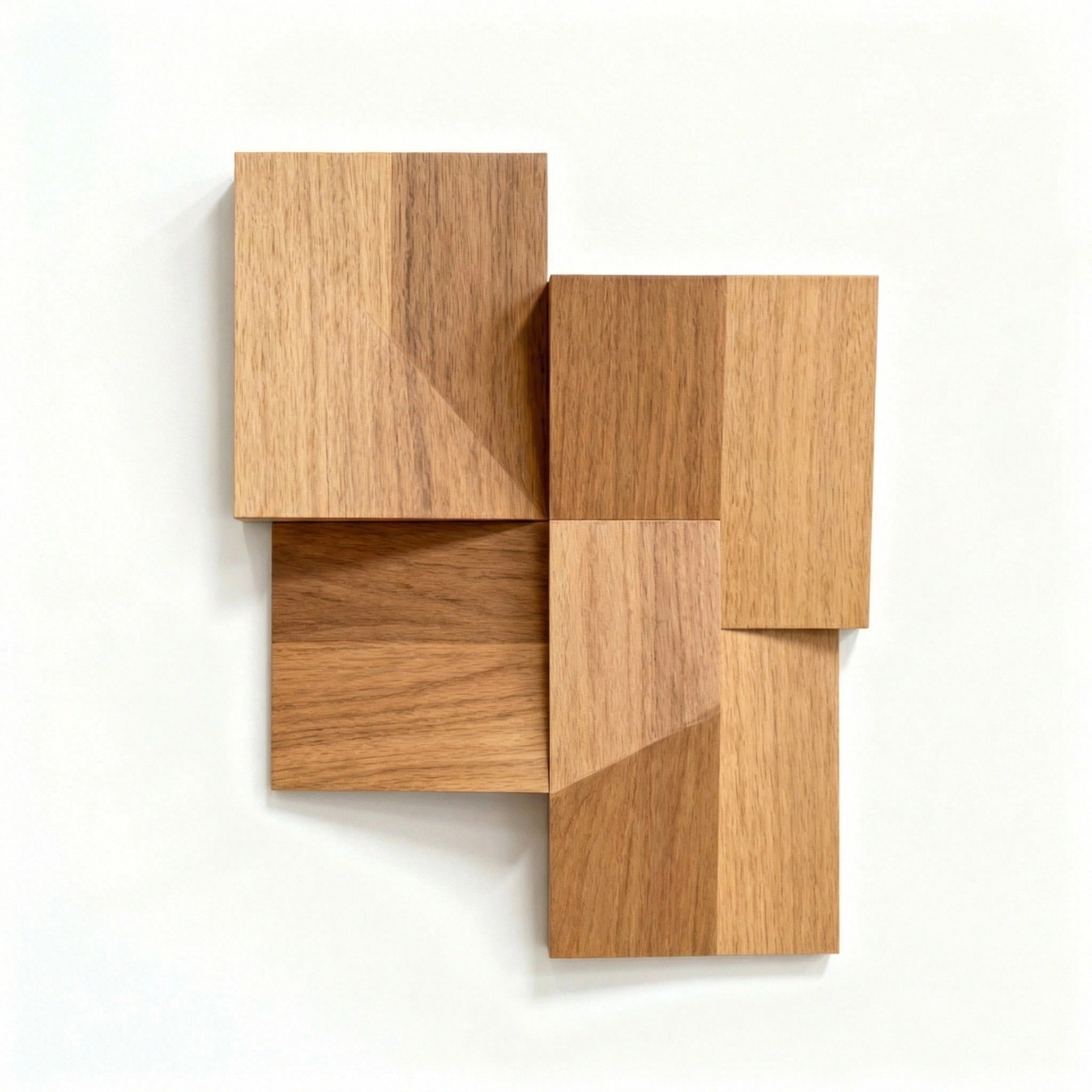 Cubic Mosaic — abstract wood wall sculpture