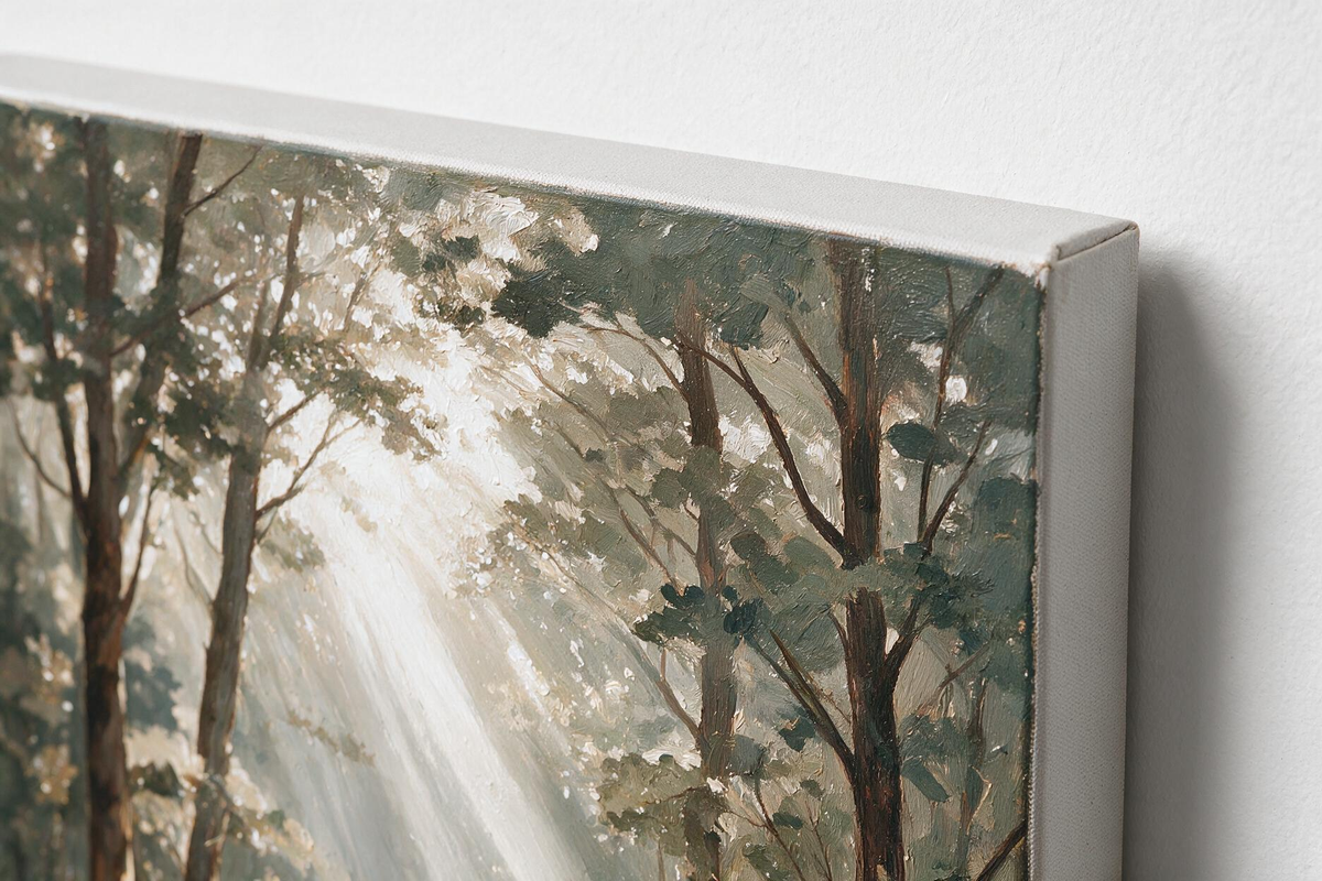 ARBYNART Impressionist Art | Sunbeams on a Forest Path