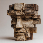 ARBYNART Weathered Totem Head Sculpture