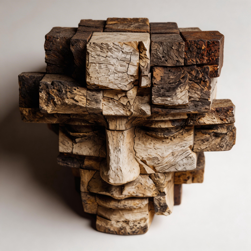 ARBYNART Weathered Totem Head Sculpture