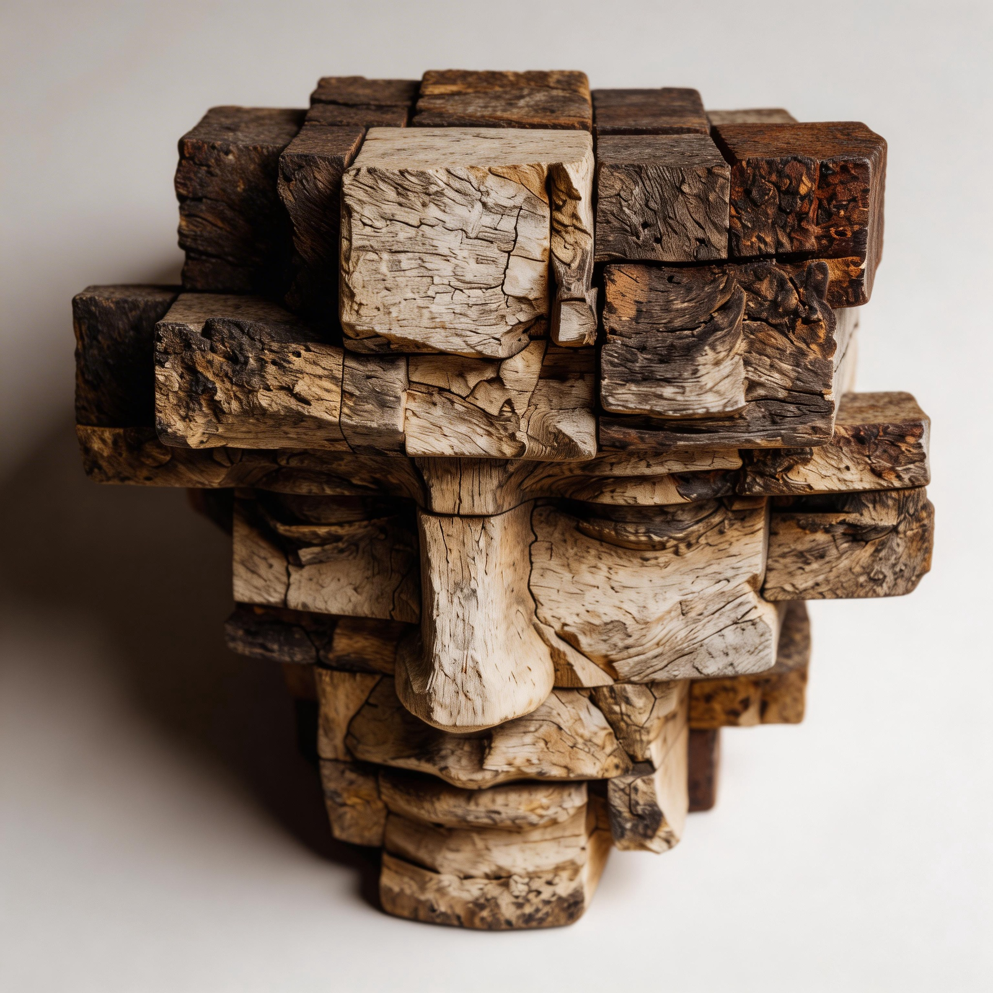 ARBYNART Weathered Totem Head Sculpture