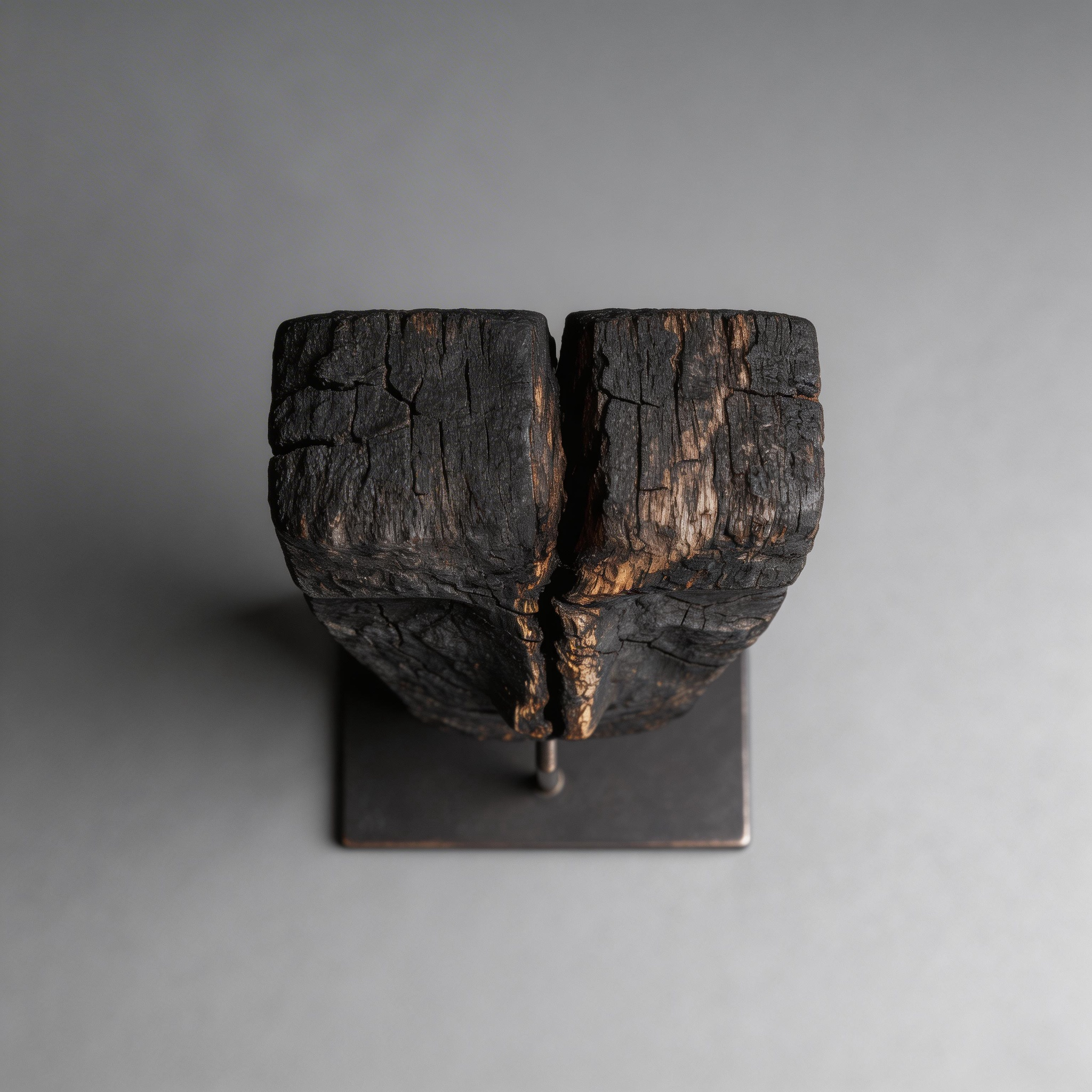 ARBYNART Charred Totem Face Sculpture