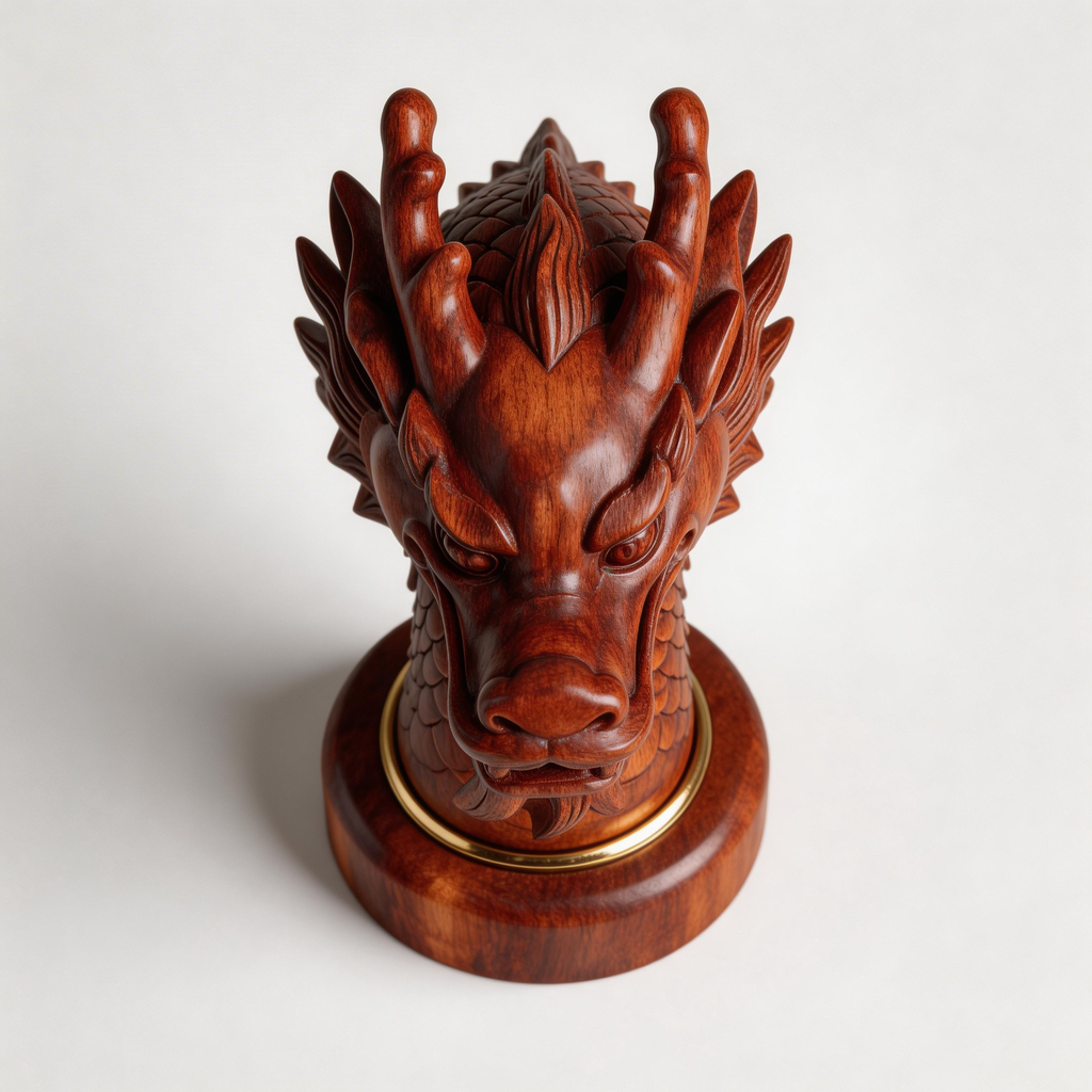 ARBYNART Carved Dragon Head Sculpture