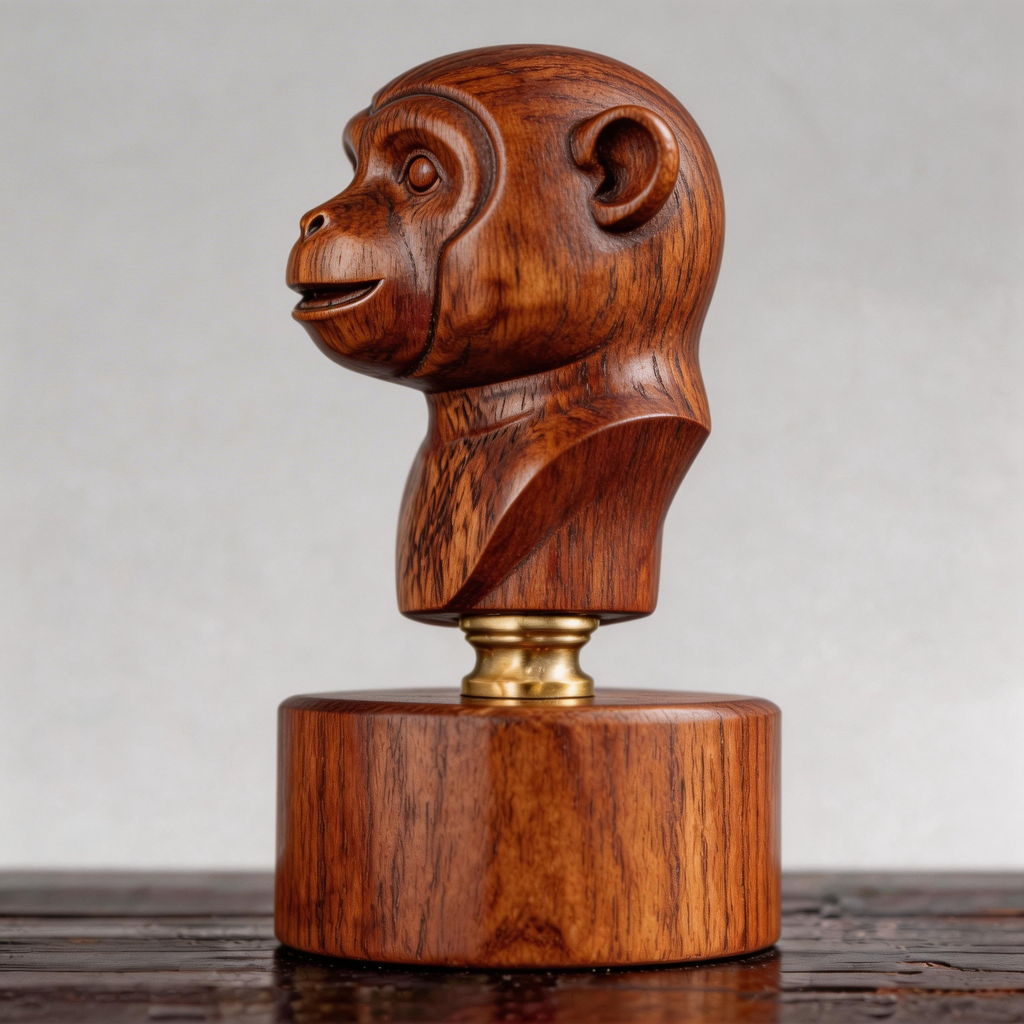 ARBYNART Carved Monkey Bust Sculpture