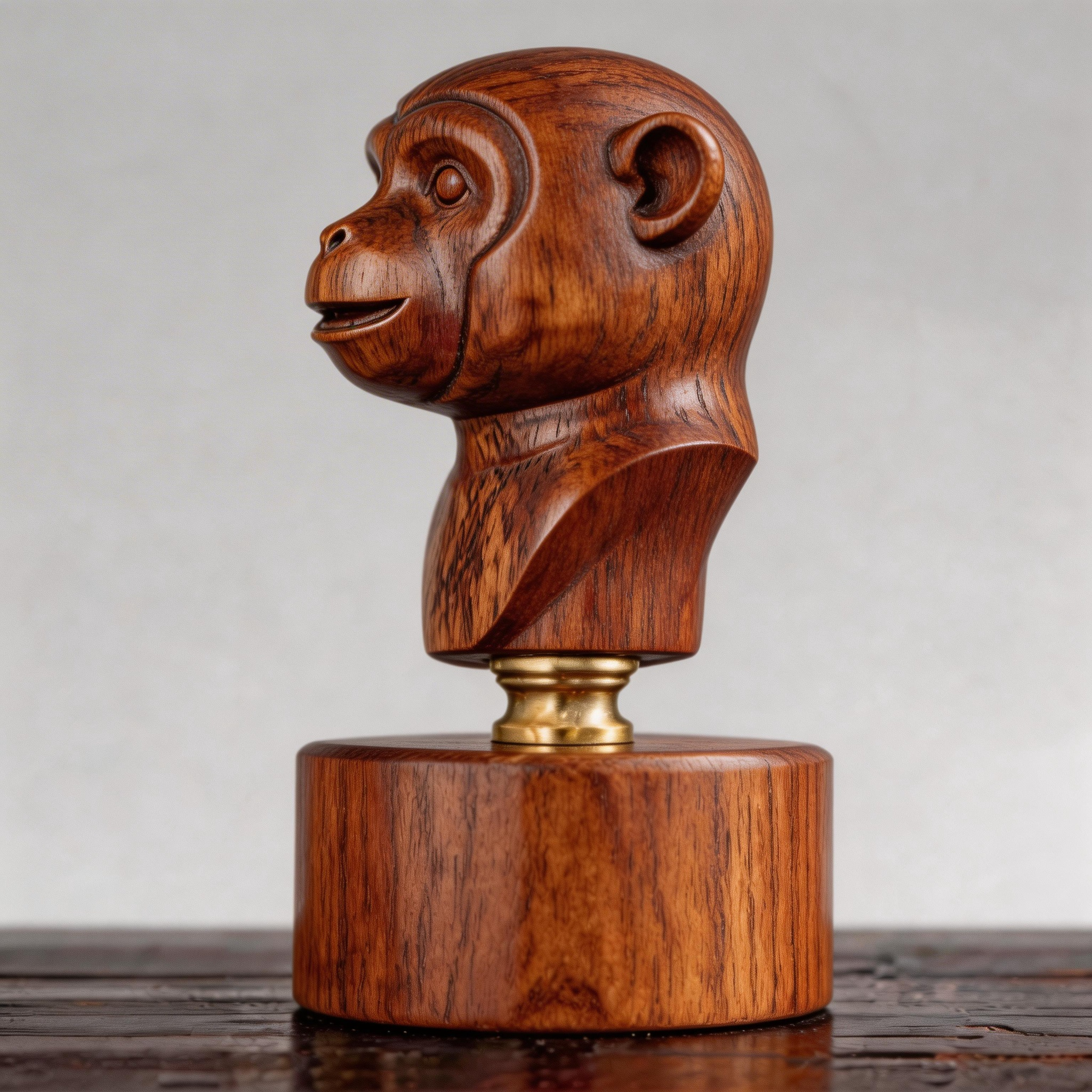 ARBYNART Carved Monkey Bust Sculpture