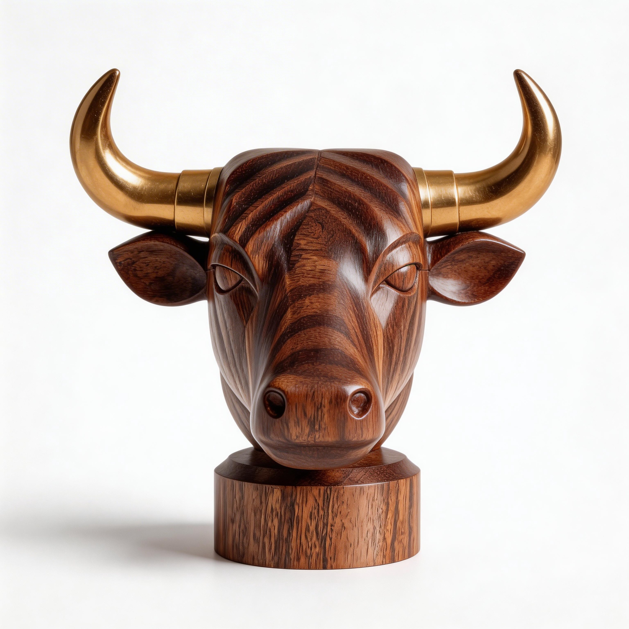 ARBYNART Golden Horn Bull Sculpture