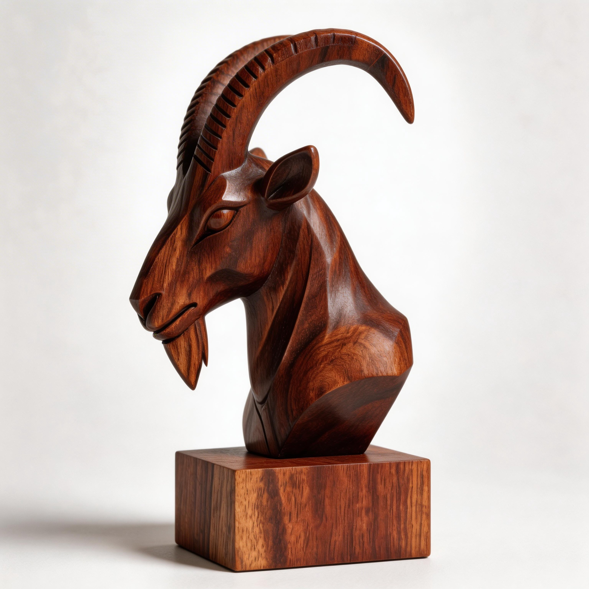 ARBYNART Alpine Ibex Bust Sculpture