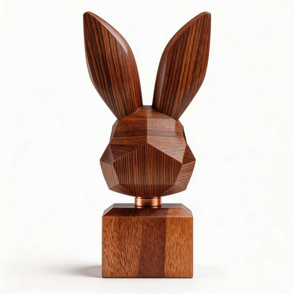 ARBYNART Geometric Rabbit Head Sculpture