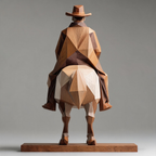ARBYNART Geometric Cowboy Rider Sculpture