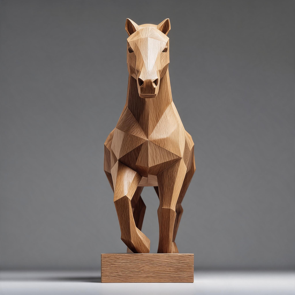 ARBYNART Geometric Running Horse Sculpture
