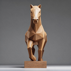 ARBYNART Geometric Running Horse Sculpture