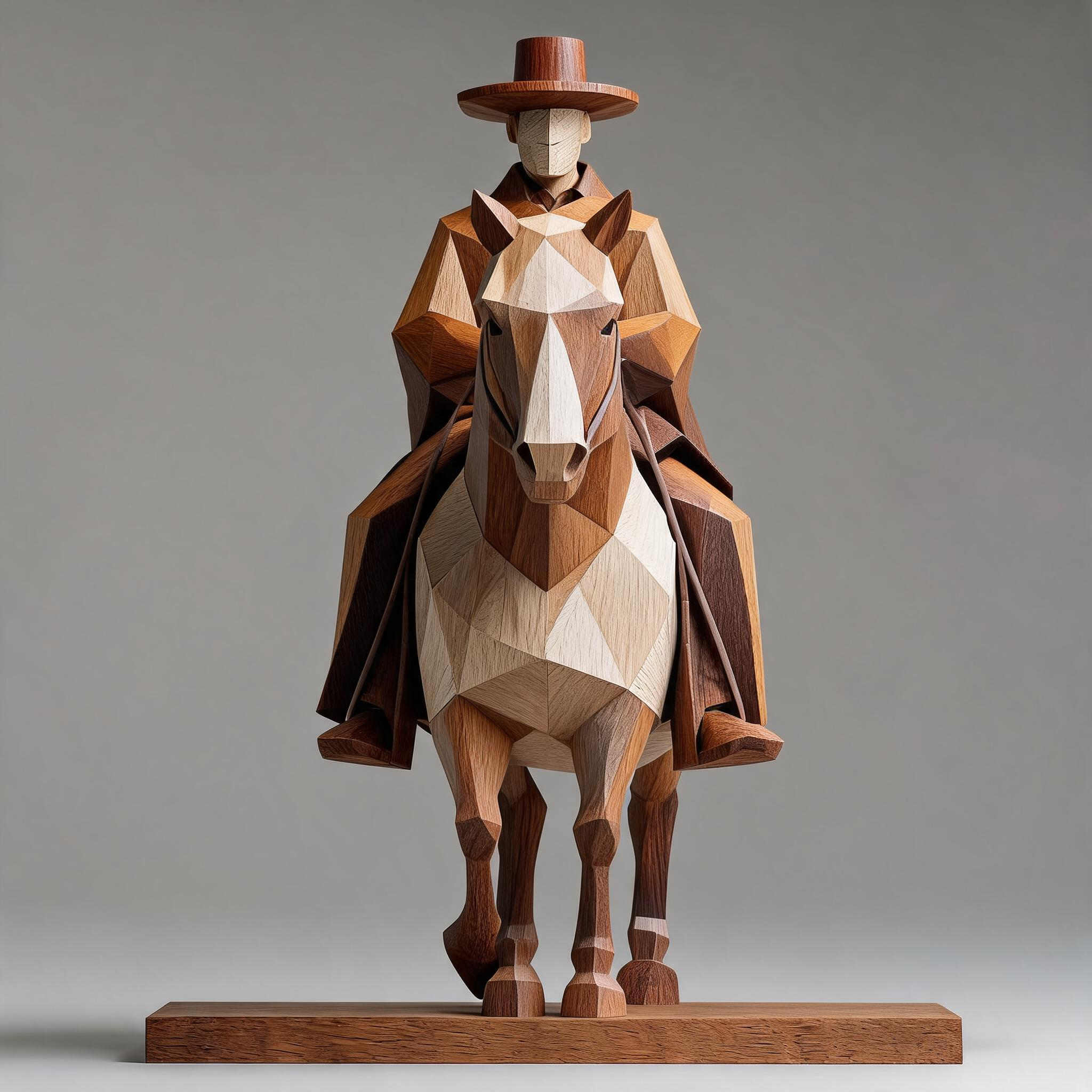 ARBYNART Geometric Cowboy Rider Sculpture