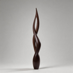 Dual Hollow Weave — large abstract wood sculpture