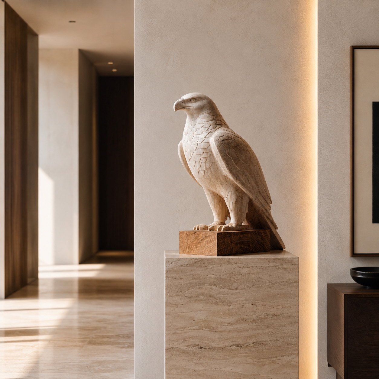 ARBYNART Majestic Eagle Wood Sculpture