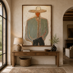 ARBYNART Vintage Americana Art | Minimal Cowboy Figure