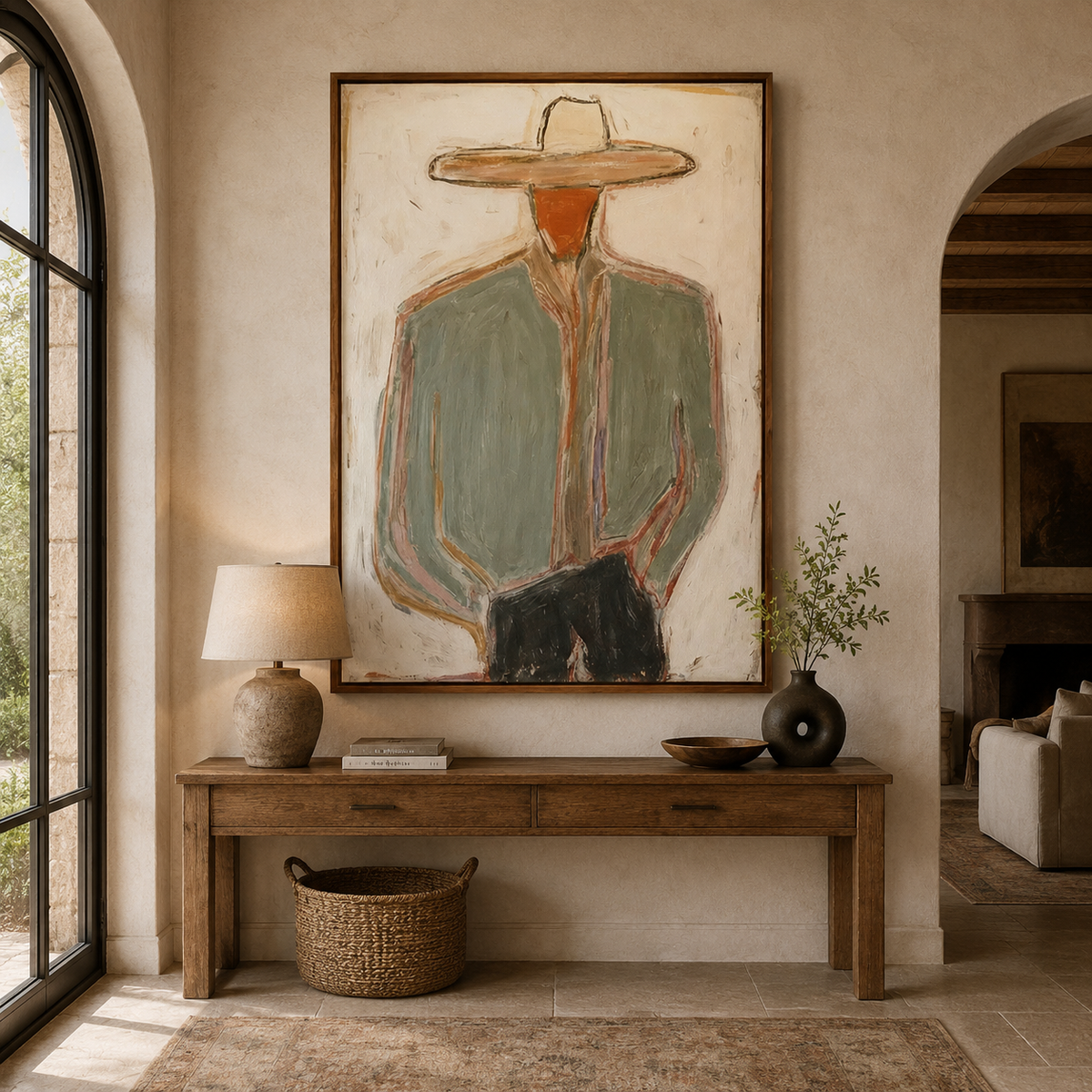 ARBYNART Vintage Americana Art | Minimal Cowboy Figure