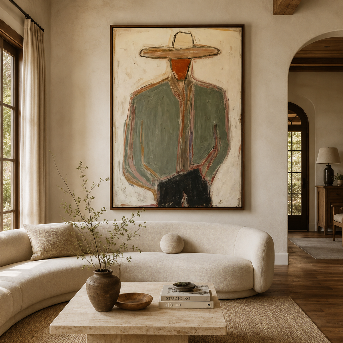 ARBYNART Vintage Americana Art | Minimal Cowboy Figure