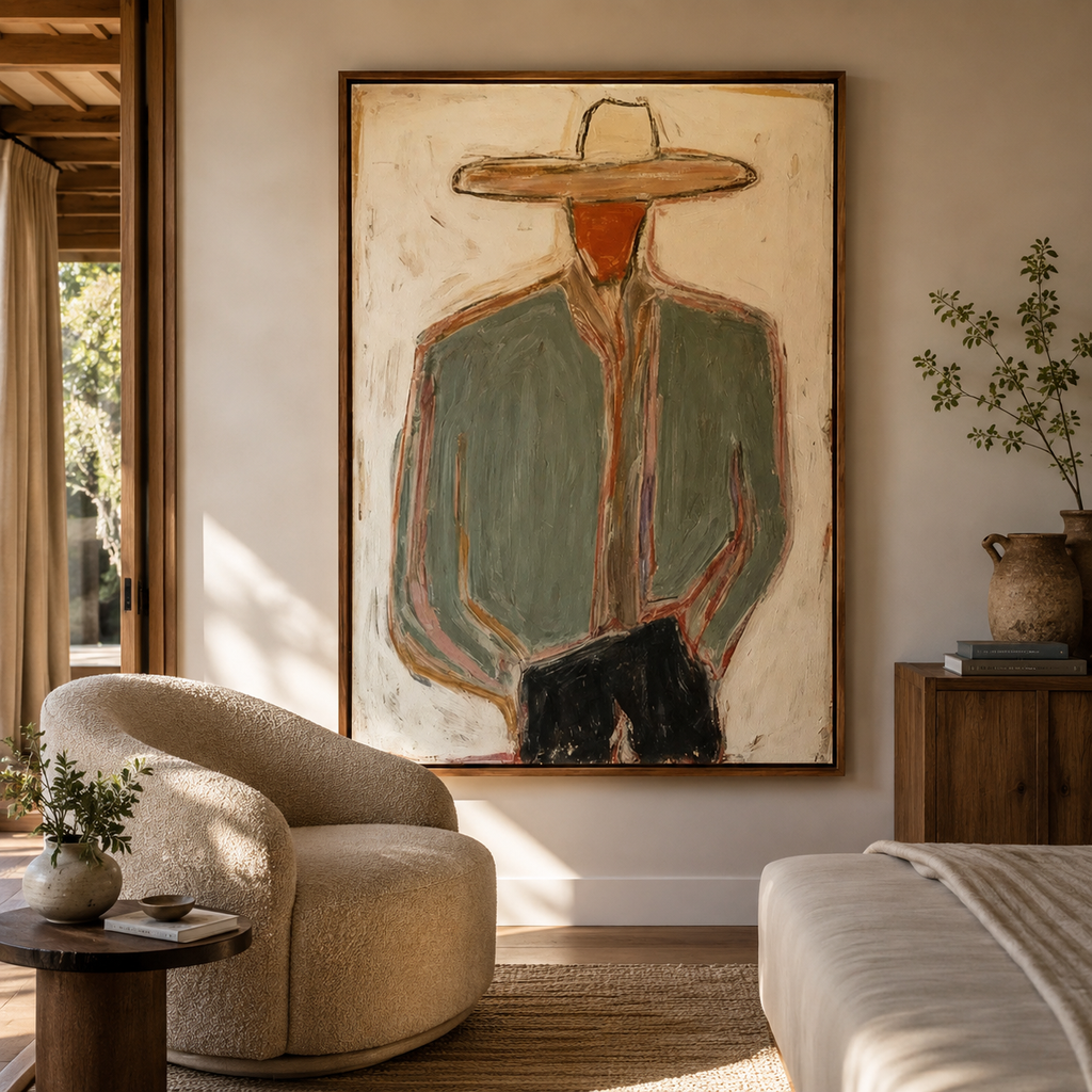 ARBYNART Vintage Americana Art | Minimal Cowboy Figure