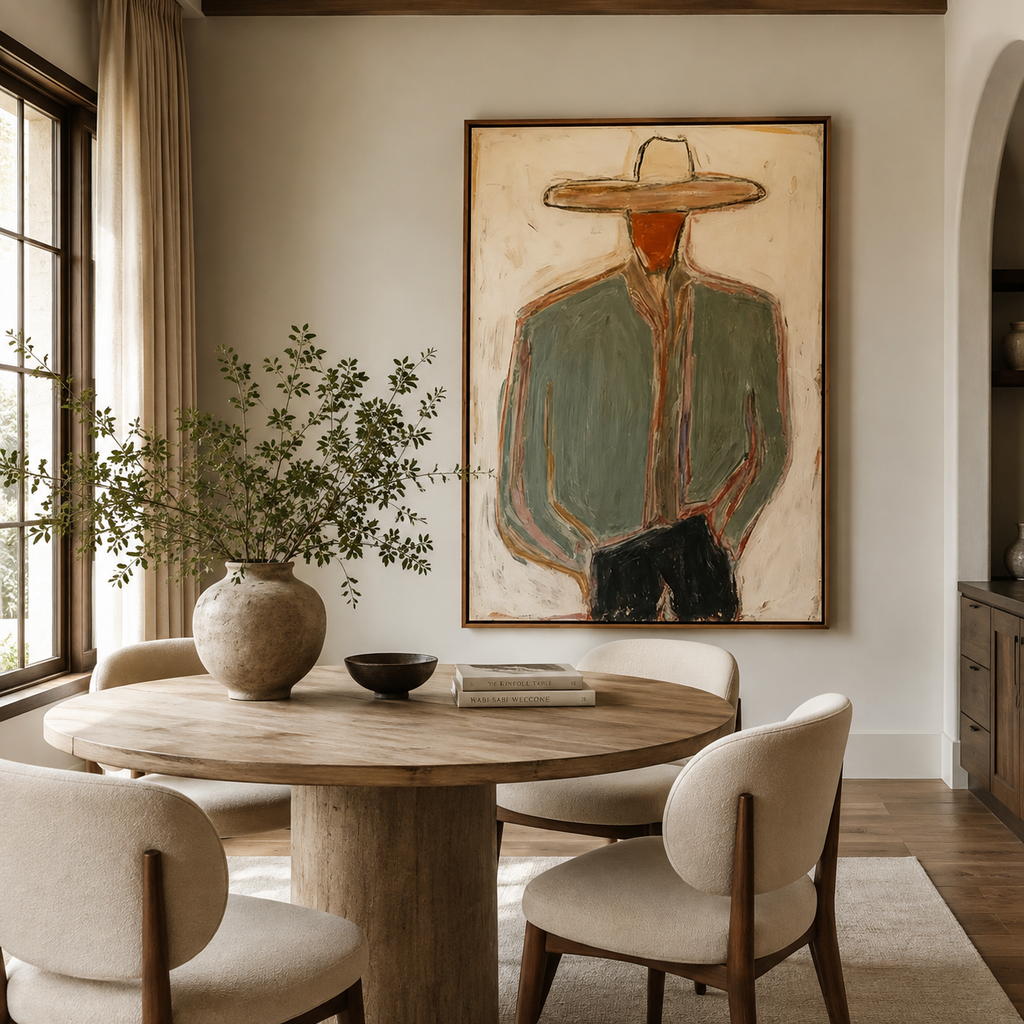 ARBYNART Vintage Americana Art | Minimal Cowboy Figure