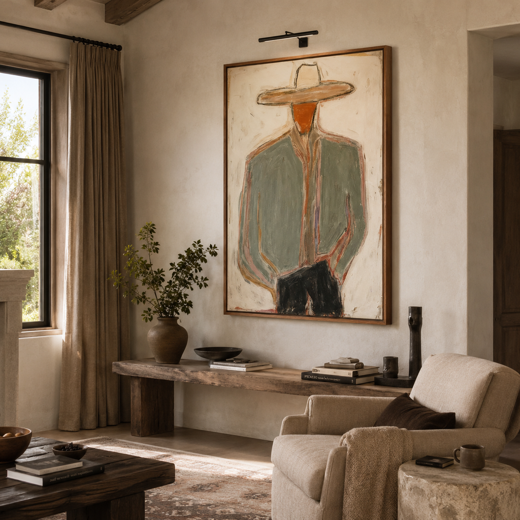 ARBYNART Vintage Americana Art | Minimal Cowboy Figure