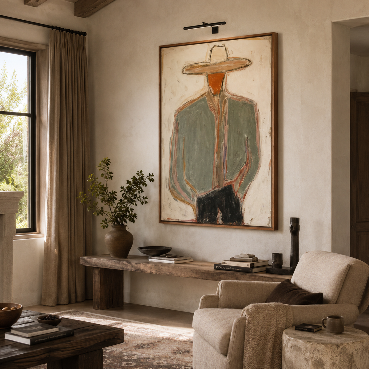 ARBYNART Vintage Americana Art | Minimal Cowboy Figure